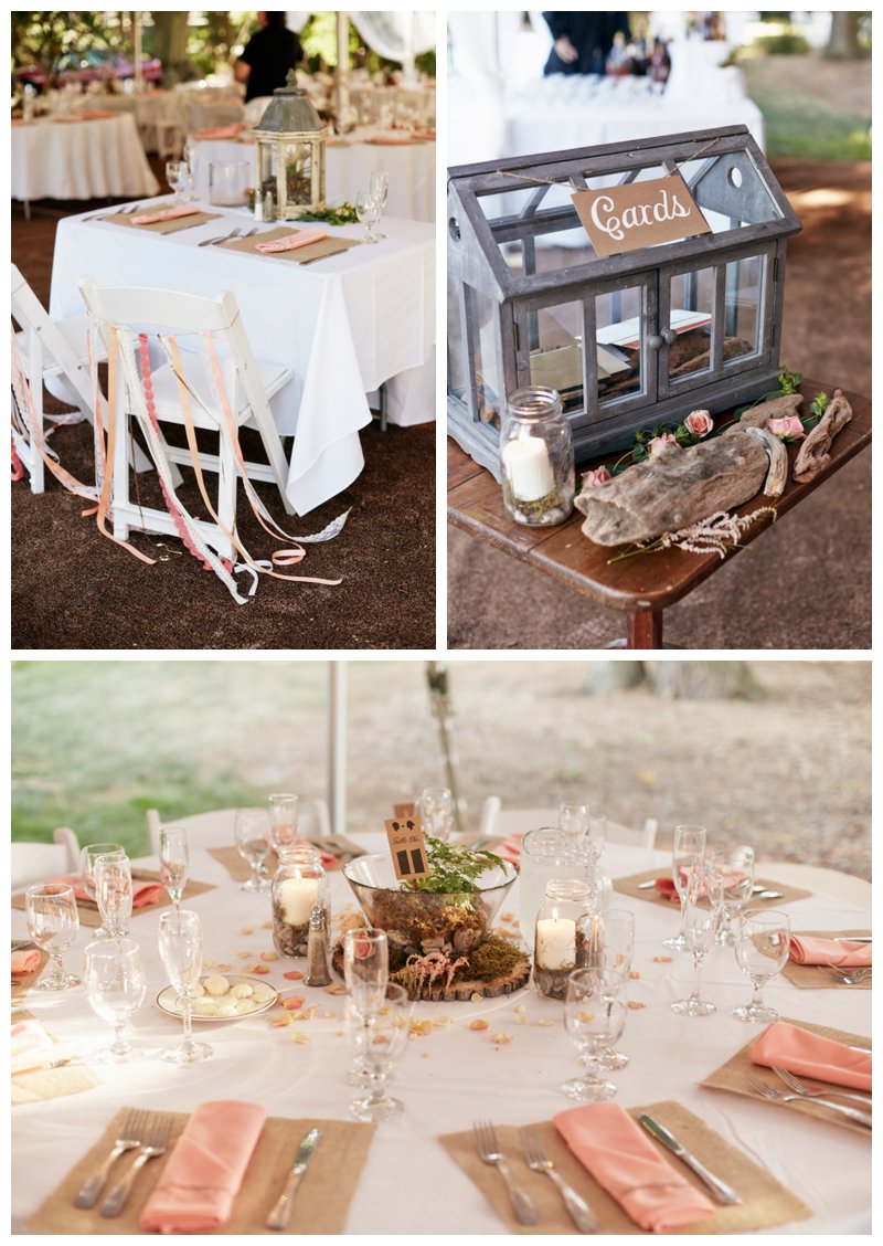 Peach and Pink Wedding Decor